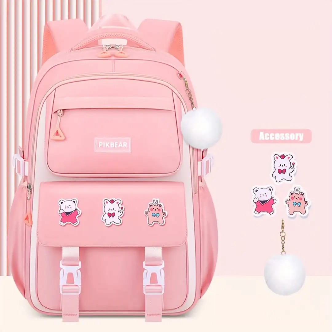 Kids Orthopedic Waterproof School Backpack – Pink