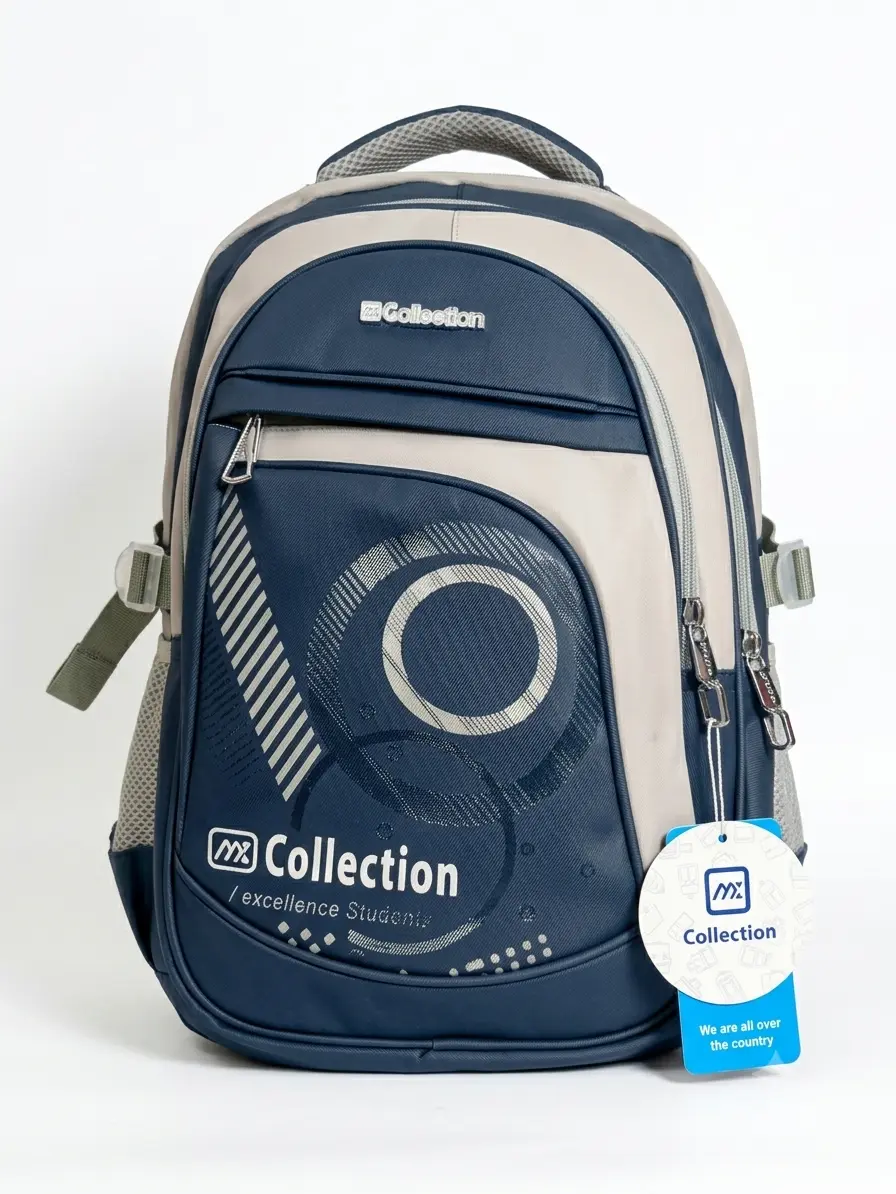 Unisex Waterproof School Backpack – Lightweight (Blue)
